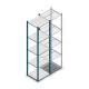 Fachbodenregal Medium Duty 2200x550x500mm (hxbxt) 5 Ebenen blau Anfangsregal