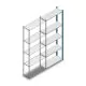 Fachbodenregal Medium Duty 2200x850x300mm (hxbxt) 5 Ebenen blau Anbauregal