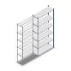 Fachbodenregal Medium Duty 2500x1150x400mm (hxbxt) 6 Ebenen blau Anbauregal