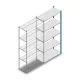 Fachbodenregal Medium Duty 2500x1150x500mm (hxbxt) 5 Ebenen blau Anbauregal