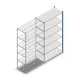 Fachbodenregal Medium Duty 2500x1300x600mm (hxbxt) 6 Ebenen blau Anbauregal