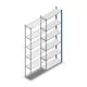 Fachbodenregal Medium Duty 2500x850x300mm (hxbxt) 6 Ebenen blau Anbauregal