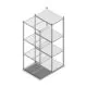 Fachbodenregal Light Duty 2000x550x800mm (hxbxt) 4 Ebenen Anbauregal