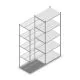 Fachbodenregal Medium Duty 2500x1000x700mm (hxbxt) 5 Ebenen verzinkt Anbauregal