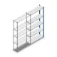 Fachbodenregal Medium Duty 2000x1000x300 mm (hxbxt) 5 Ebenen blau Anbauregal