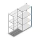 Fachbodenregal Medium Duty 2000x1000x600 mm (hxbxt) 4 Ebenen blaue Anbauregal