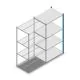 Fachbodenregal Medium Duty 2000x1000x700 mm (hxbxt) 4 Ebenen blau Anbauregal