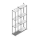 Fachbodenregal Medium Duty 2000x550x300 mm (hxbxt) 4 Ebenen verzinkte Anbauregal