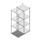 Fachbodenregal Medium Duty 2000x550x700 mm (hxbxt) 4 Ebenen verzinkt Anbauregal