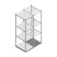 Medium Duty-Fachbodenregal 2000x550x700 mm (hxbxt) 4 Ebenen verzinkt Anfangsregal