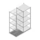 Fachbodenregal Medium Duty 2200x850x800 mm (hxbxt) 5 Ebenen verzinkt Anbauregal