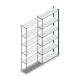 Fachbodenregal Medium Duty 2500x1000x300 mm (hxbxt) 6 Ebenen blau Anbauregal