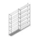Fachbodenregal Medium Duty 2500x1300x300 mm (hxbxt) 6 Ebenen verzinkt Anbauregal