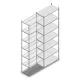 Fachbodenregal Medium 3000x1000x500 mm (hxbxt) 7 Ebenen verzinkter Anbauregal