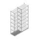 Fachbodenregal Medium Duty 3000x850x500 mm (hxbxt) 7 Ebenen verzinkter Anbauregal