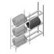 Reifenregal Medium Duty 2200x1000x600 mm (hxbxt) 3 Ebenen Anbauregal