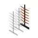 Leichtes Kragarmregal doppelseitig 2500x750x500 mm (hxbxt) 6 Ebenen Anbauregal