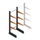 Leichtes Kragarmregal einseitig 2000x750x600 mm (hxbxt) 3 Ebenen Anfangsregal