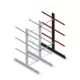 Mittleres Kragarmregal, beidseitig 2500x1000x800 mm (hxbxt) 3 Ebenen Anbauregal
