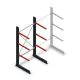 Mittleres Kragarmregal einseitig 2500x1250x800 mm (hxbxt) 3 Ebenen Anfangsregal