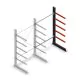 Mittleres Kragarmregal einseitig 2500x1500x800 mm (hxbxt) 5 Ebenen Anbauregal