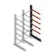 Medium Kragarmregal einseitig 2500x750x800 mm (hxbxt) 5 Ebenen Anbauregal