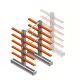 Mittleres Kragarmregal IT doppelseitig 1990x1000x600 mm (hxbxt) 5 Ebenen Anfangsregal