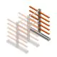 Medium Kragarmregal IT beidseitig 1990x1000x800 mm (hxbxt) 5 Ebenen Anbauregal