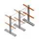 Mittleres Kragarmregal IT doppelseitig 1990x1200x600 mm (hxbxt) 2 Ebenen Anbauregal