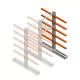 Mittel Kragarmregal IT doppelseitig 2455x1000x800 mm (hxbxt) 5 Ebenen Anbauregal