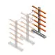 Mittleres Kragarmregal IT doppelseitig 2455x1200x600 mm (hxbxt) 5 Ebenen Anbauregal