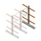 Mittel Kragarmregal IT doppelseitig 2455x1200x800 mm (hxbxt) 3 Ebenen Anbauregal