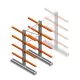 Mittel Kragarmregal IT doppelseitig 2455x1200x800 mm (hxbxt) 4 Ebenen Anfangsregal