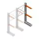 Medium Kragarmregal IT einseitig 1990x1000x600 mm (hxbxt) 2 Ebenen Anbauregal