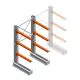 Mittleres Kragarmregal IT einseitig 1990x1000x800 mm (hxbxt) 3 Ebenen Anfangsregal