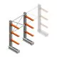 Mittleres Kragarmregal IT einseitig 1990x1200x600 mm (hxbxt) 3 Ebenen Anfangsregal