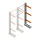Mittleres Kragarmregal IT einseitig 2455x1000x600 mm (hxbxt) 3 Ebenen Anbauregal