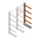 Mittleres Kragarmregal IT einseitig 2455x1000x800 mm (hxbxt) 4 Ebenen Anbauregal