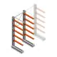 Mittel Kragarmregal IT einseitig 2455x1000x800 mm (hxbxt) 5 Ebenen Anfangsregal
