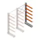 Medium Kragarmregal IT einseitig 2455x1200x800 mm (hxbxt) 5 Ebenen Anbauregal