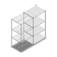 Fachbodenregal Medium Duty 2000x1000x800 mm (hxbxt) 4 Ebenen verzinkt Anbauregal