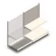 Wandregal mit Perforation Tego 1400x1000x570 mm (hxbxt) 2 Ebenen RAL9001 Anbauregal