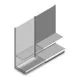 Wandregal mit Perforation Tego 1800x1000x470 mm (hxbxt) 2 Ebenen RAL9006 Anbauregal
