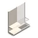 Wandregal mit Perforation Tego 2200x1000x570 mm (hxbxt) 2 Ebenen RAL9001 Anfangsregal