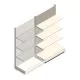Wandregal Tego 1800x1000x470 mm (hxbxt) 4 Ebenen RAL9001 Anbauregal