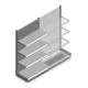 Wandregal Tego 1800x1000x470 mm (hxbxt) 4 Ebenen RAL9006 Anfangsregal