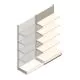 Wandregal Tego 2200x1000x470 mm (hxbxt) 5 Ebenen RAL9001 Anbauregal