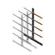 Schweres Kragarmregal doppelseitig 4000x800x1200mm (hxbxt) 4 Ebenen Anbauregal