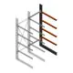 Schweres Kragarmregal einseitig 3000x1000x1200mm (hxbxt) 4 Ebenen Anbauregal