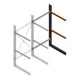 Schweres Kragarmregal einseitig 3000x1500x1200mm (hxbxt) 2 Ebenen Anbauregal